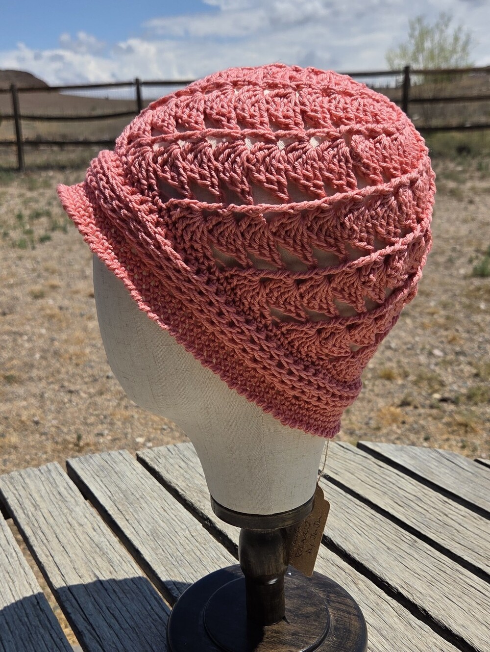 Artisan Handmade Lightweight Cotton Lacey Crochet Boho Summer Cloche/Bucket Hat
